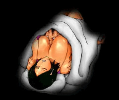 寝床に忍び込むネバネバ男