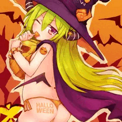 ハロウィンキミドリさんのおしりにイタズラ