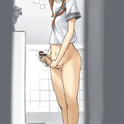 誰もいないと思って男子トイレでオナニーしちゃった電ちゃん