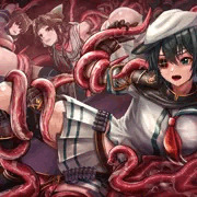 触手に襲われる木曾改二(艦これ)