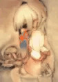 むかしのえです　あかなめさんのぜんりつせんなめ