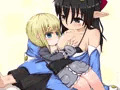 ようまえんイベントスチル。鹿砦ちゃん（あいざわしんさん）とエメスちゃん（星乃だーつさん）の二人。園魔同士でもキャラによって体格差は出てくるんですねぇ。でっかい子、ちっさい子。