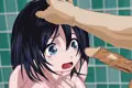 【GIFアニメ】お風呂で顔にいっぱい出しちゃいました