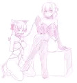 らくがき。パルスィと縄（+α）