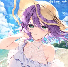 浜辺の白い影