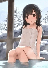 露天風呂で見せてくれる女の子
