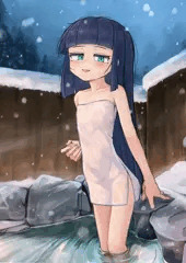 雪　露天風呂