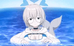 一緒に泳がない？冷たくて気持ちイイよ！