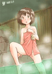 マナー違反是正中のおんせん娘