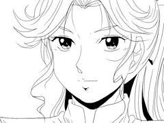ボルテスV　岡めぐみ　モノクロ