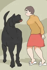 その黒い犬は子供のころ飼っていたクロに似ていて
