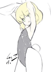 暑いので簡単落書きバニー　ボテあり