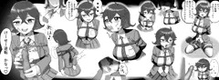 前開けブレザー＋インナーカラーが私の中で化学反応起こして衝動がままに　白黒漫画風