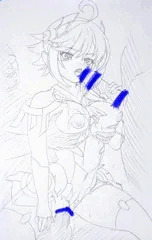 主人公を助ける為に自らの身体を差し出すロロちゃん。