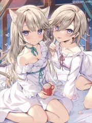 お風呂あがりのリネリネ