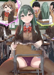 前の席の鈴谷さんがパンツ見せてきて困ってます(照)