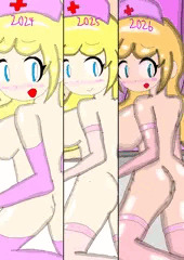 2024年に描いたナース姉妹の手コキイラストをリメイク！