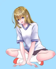 塗り途中の女の子