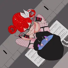 路地裏で…