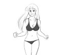黒ビキニ・麗子のキッス