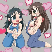 ふたなり裸オーバーオール自慰