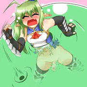 ふたなりエルフさんＶＳスライム