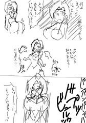 【雑絵.超落書き】女メダロッターvsスカートめくり他　アリカ(めくりじゃなく謎レイプ)、カリンちゃん、レディ、サキ(レイプ)