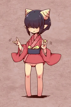 メカクレ鬼童女