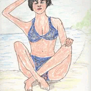 彩ちゃんと海水浴