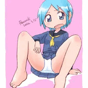 青髪ボーイッシュちゃん