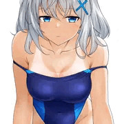 競泳＋日焼け跡のシロコちゃん