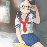 握る娘