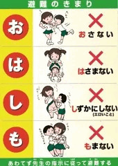 避難のきまりのポスターを・・