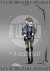 チラ見せ少女（オリジナル）