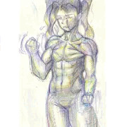 楽描き筋肉娘