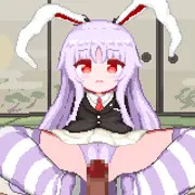 うどんげ縞々ニーハイ両足コキ