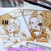 ミニ色紙がもらえる！顔射ダイエット