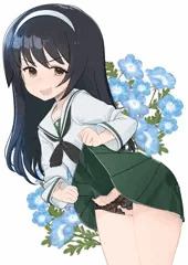 穴あき黒レースパンティ麻子