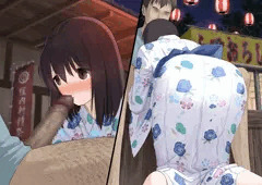 夏祭りで無理やりフェラさせられお尻もおもちゃにされる浴衣っ子