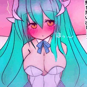 清姫バカンス07❤バニー白青網タイツ❤