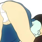 しゃぶりながら食い込みを直すひろみ