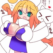 デカパイを揉まれるアンコウ娘ちゃん