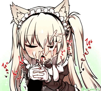 メイドのらちゃん手袋コキ