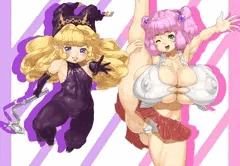 つるぺた悪魔っ娘女児と淫乱爆乳元気っ娘