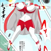 巫女さん巨大ヒロイン　完全敗北