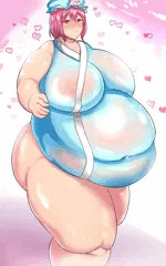 幽々子肥満化ぴっちり着物
