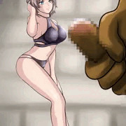 ムジナにかける様子