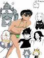 【女装】マイクロビキニ幽助＋その他落書き