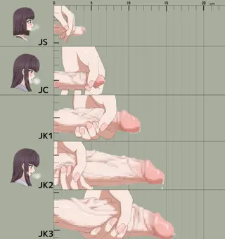 ハチナイ加奈子ちゃんの年別ふたなりオナニー比べ動画