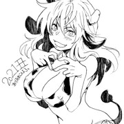 にょた紅蓮ちゃんに牛柄ビキニ